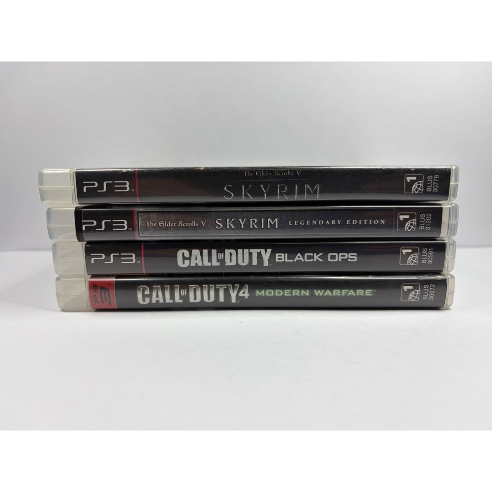 PS3 Game Lot Skyrim Legendary Call‎ of Duty Black Ops Modern Warfare 4 Games